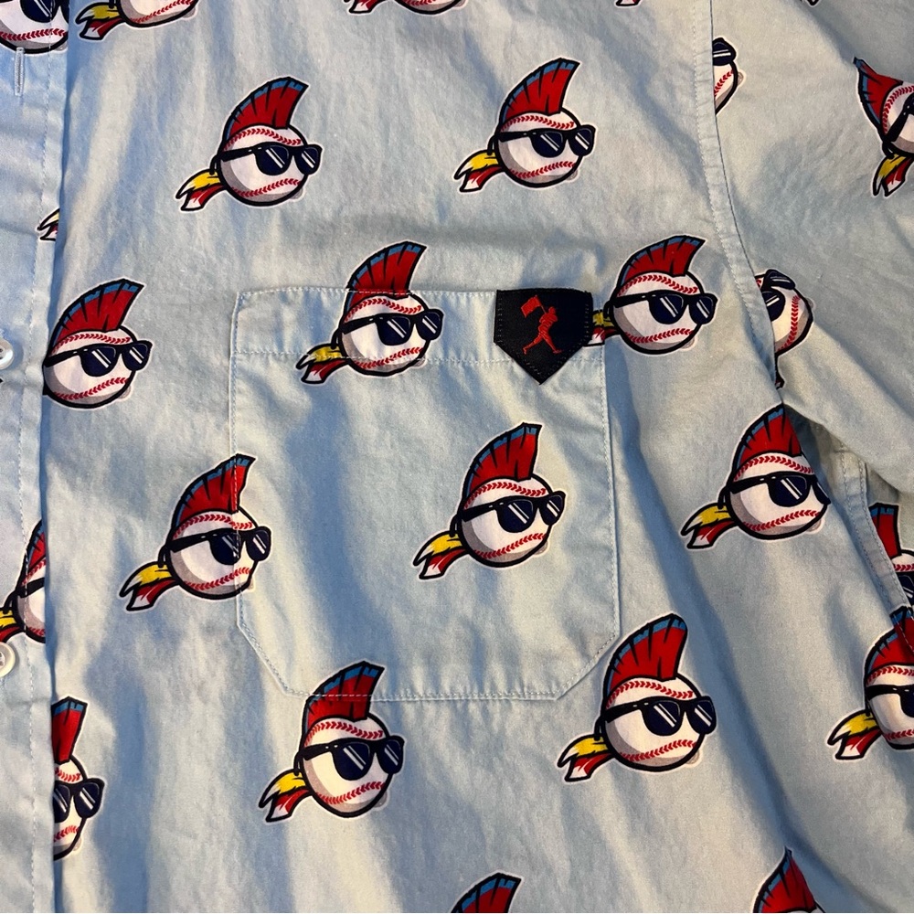 Men Baseballism Stylish Baseball Patterned Shirt … - image 3